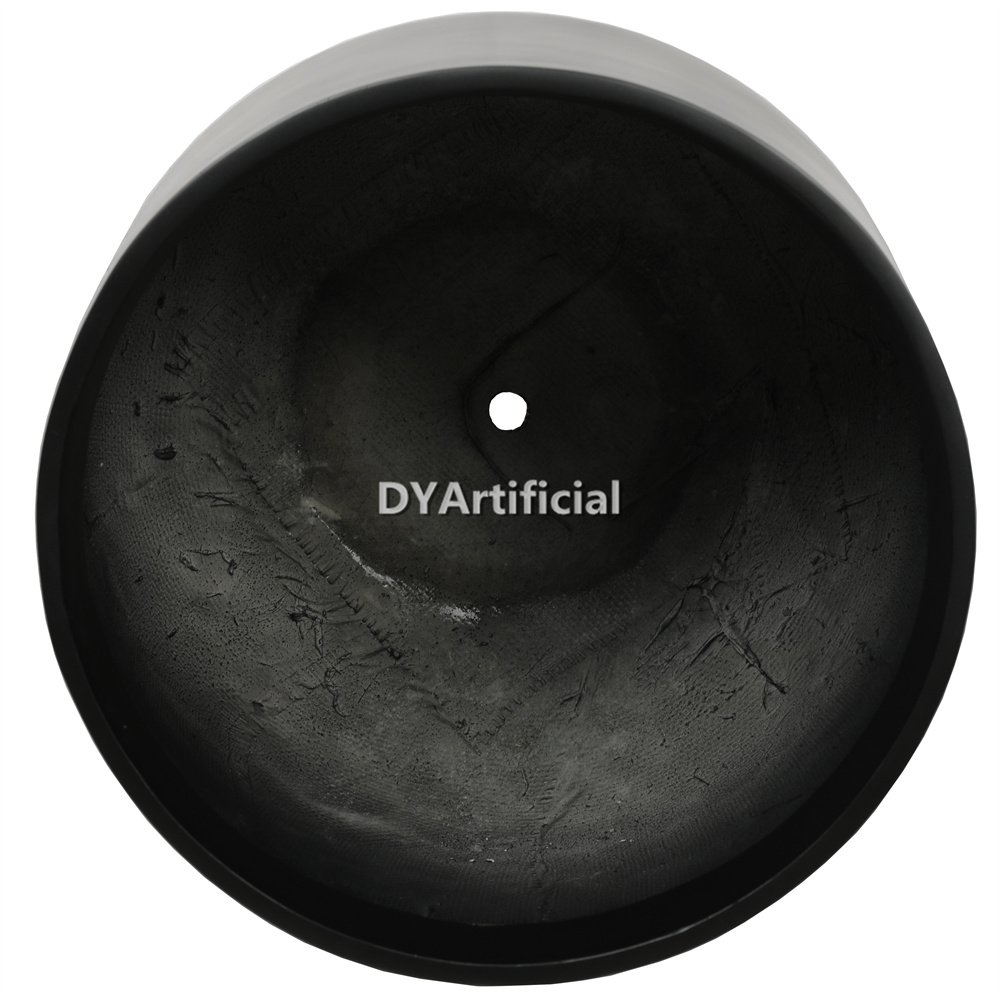 tpo 72l 50cm black color fiberglass round flower pot 4
