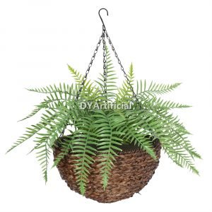 dyfh 22new fern hanging summer 48cm diameter fresh green outdoor uv protected 1