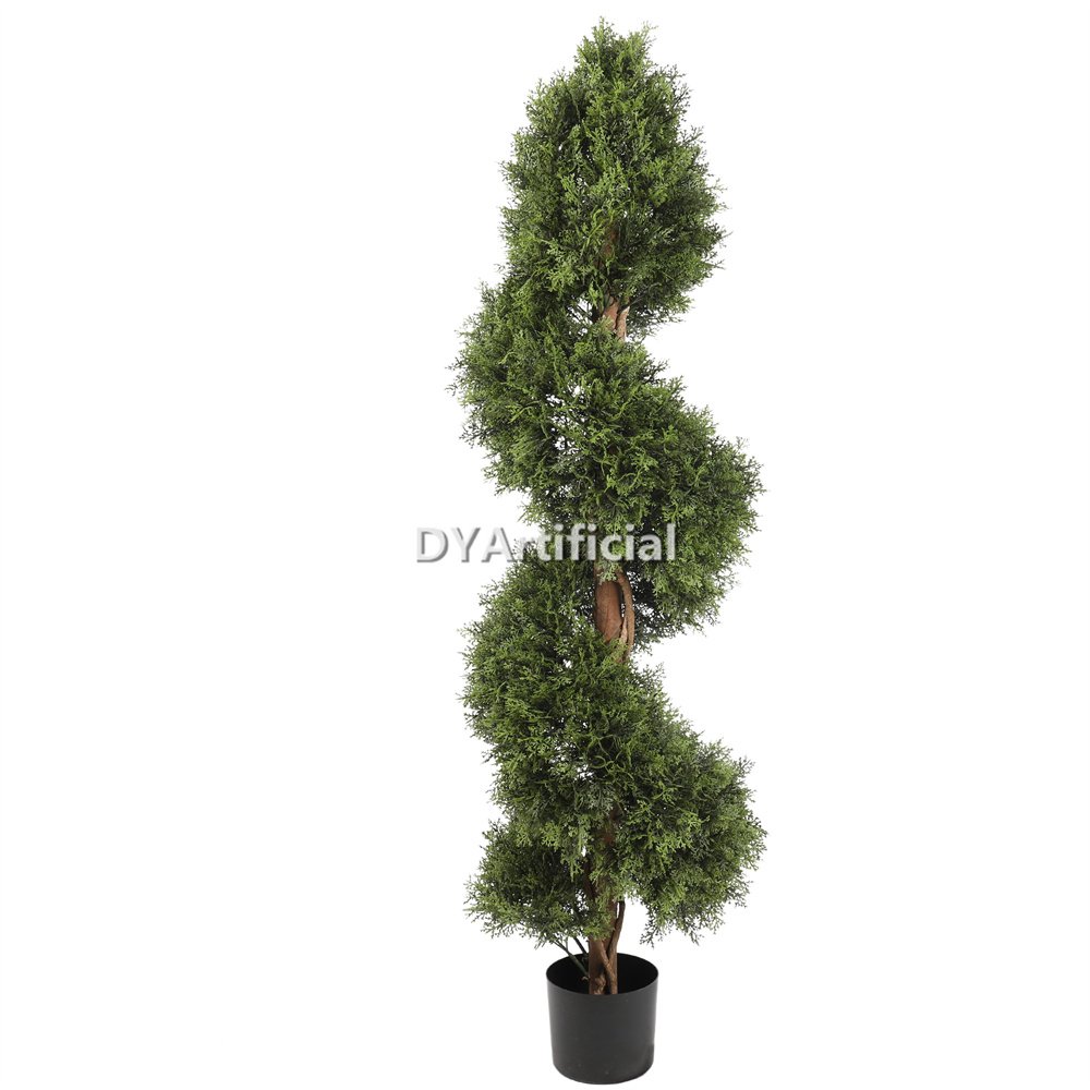 tkc 198 3 150cm height artificial cypress spiral tree 1
