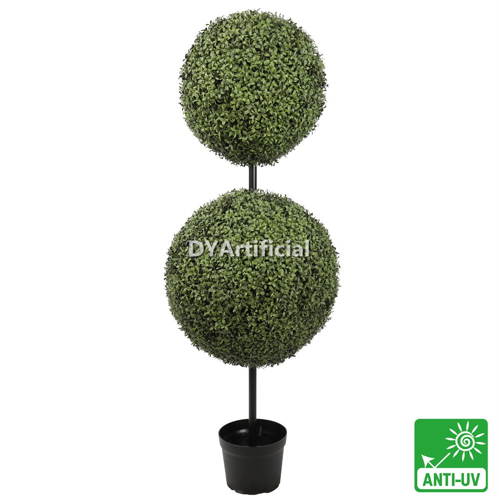 tkcz 21 3 150cm height artificial buxus double ball tree with steel pipe