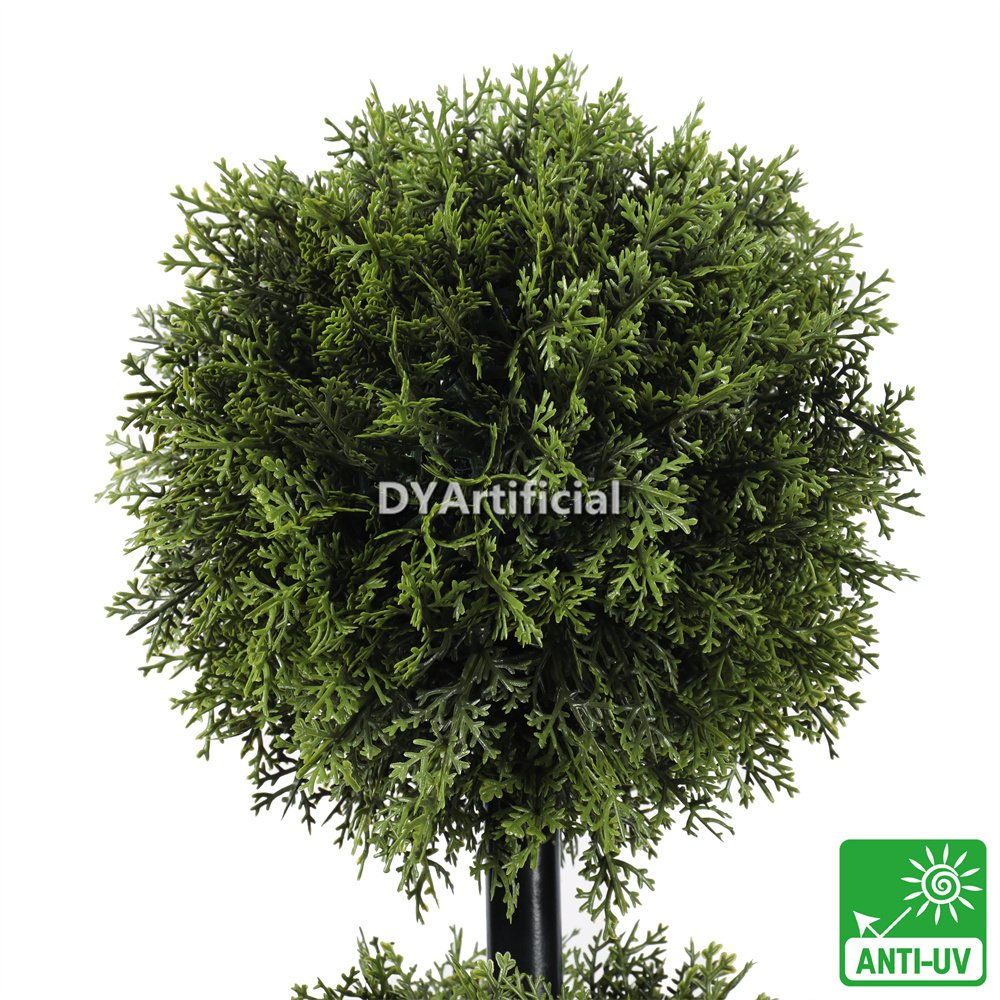 150cm height artificial cedar cypress double ball tree with steel pipe (复制)