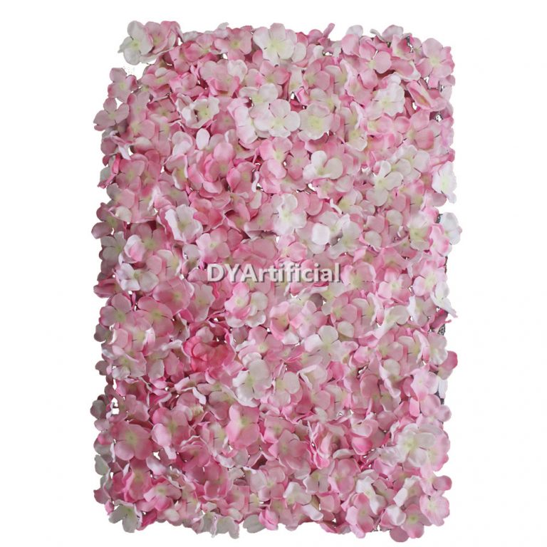 Aperturee Gradient Purple Pink White Artificial Flower Wall