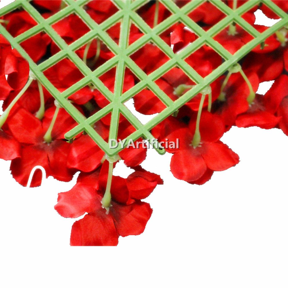 fxq 11 44x44cm artificial flower wall panel red 3