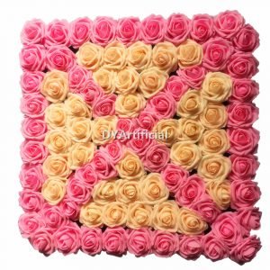 fxq 22 50x50cm real touch mixed artificial flowers wall panel
