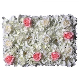 fxq 23 40x60cm artificial rose and hydrangea flower wall panel