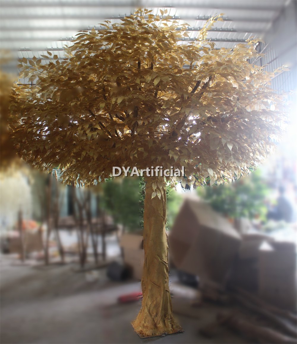 customized artificial golden banyan tree