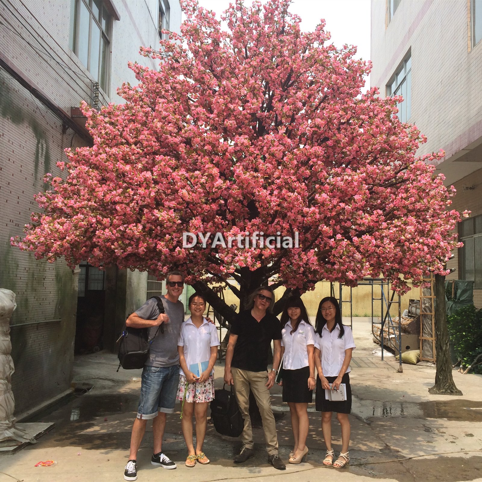 customized large artificial cherry blossom tree pink 650cm