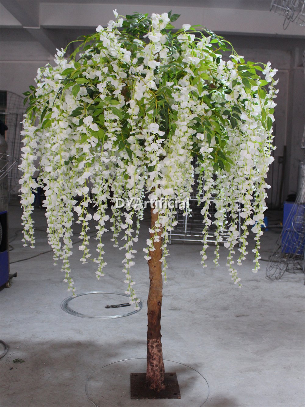 tbgb 16 180cm wooden trunk artificial wisteria tree white 1