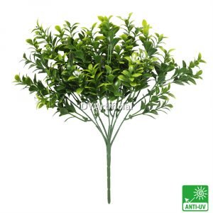 dlvs 377 fresh green boxwood with white flower 32cm length outdoor uv
