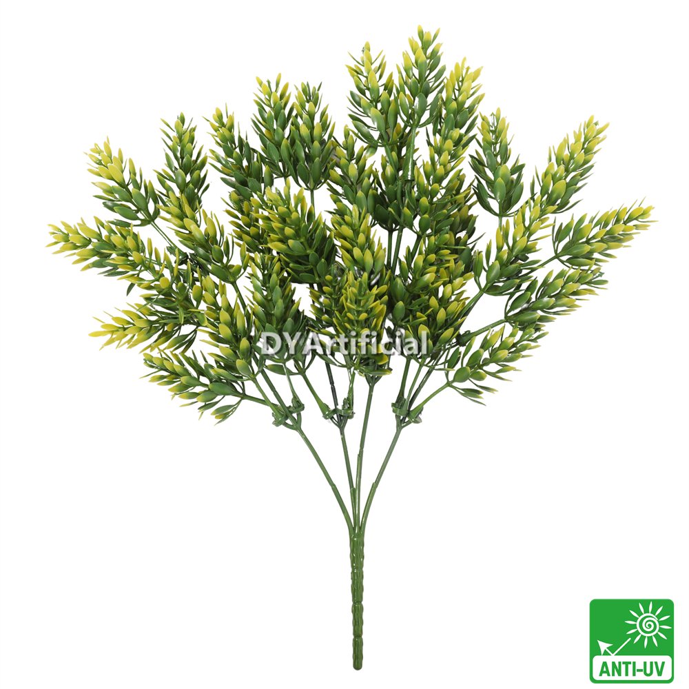 dlvs 379 yellow green pine foliages 31cm length outdoor uv