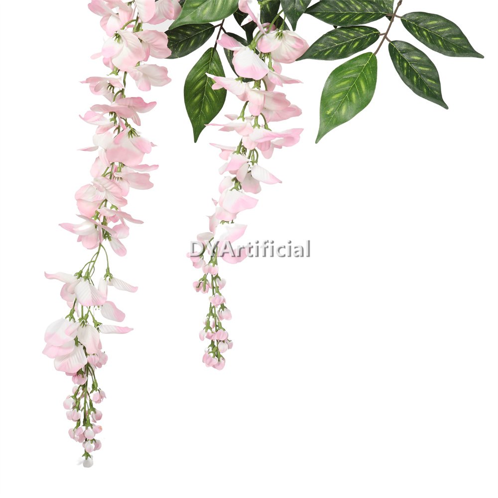 dyti 117 premium artificial wisteria blossom in pink 100cm fire retardant 6