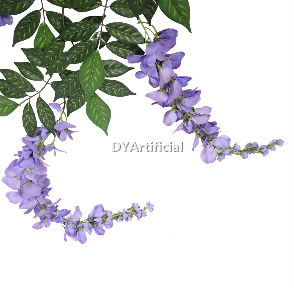 dyti 118 premium artificial wisteria blossom in purple 100cm fire retardant 3