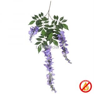 dyti 118 premium artificial wisteria blossom in purple 100cm fire retardant
