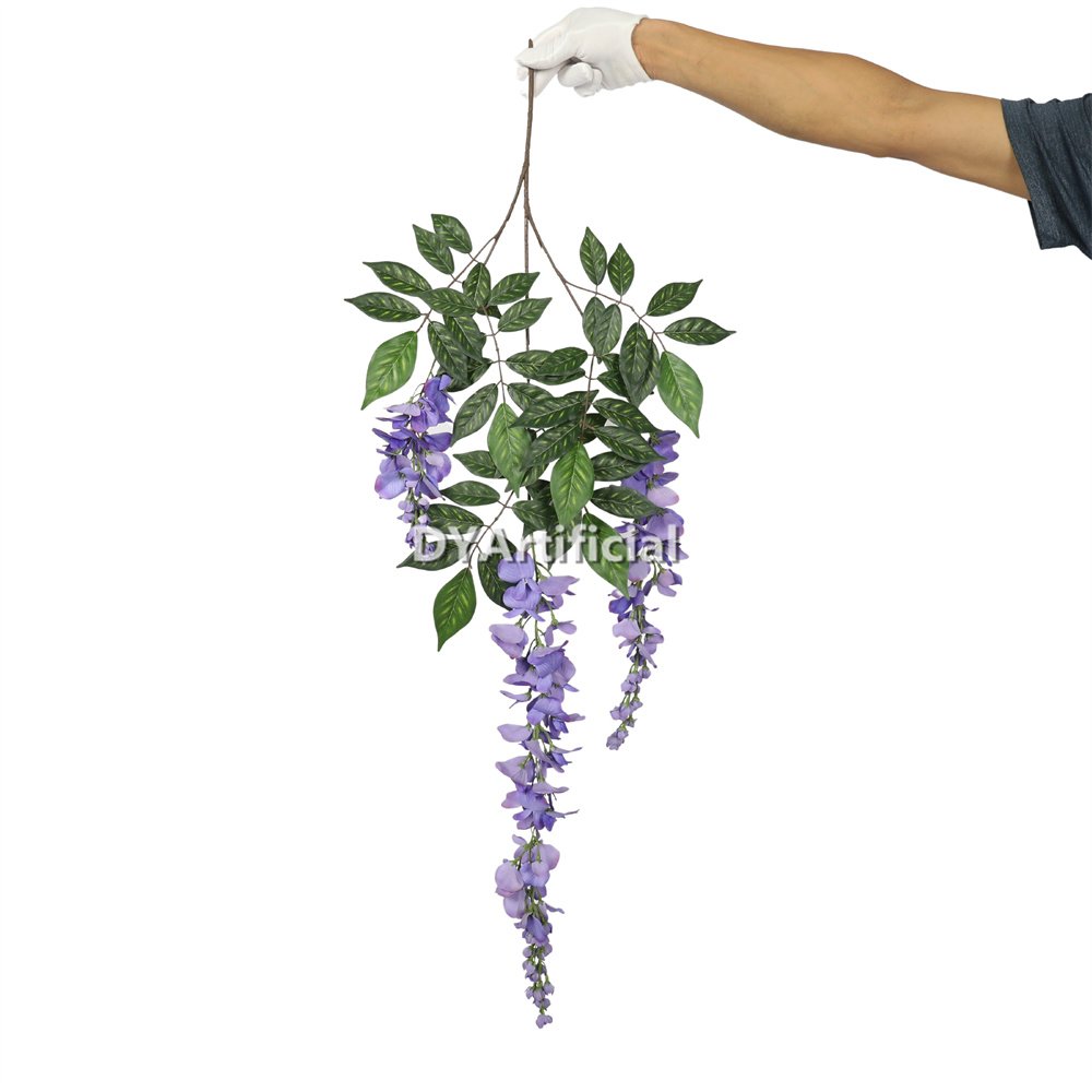 dyti 118 premium artificial wisteria blossom in purple 100cm fire retardant 4