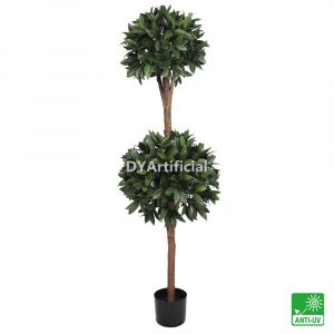 tkcb 35 150cm height artificial bay laurel double ball tree outdoor