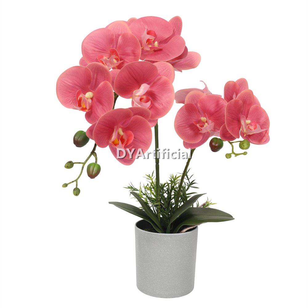 tcm 43p nice potted artificial orchids bonsai 50cm pink 1