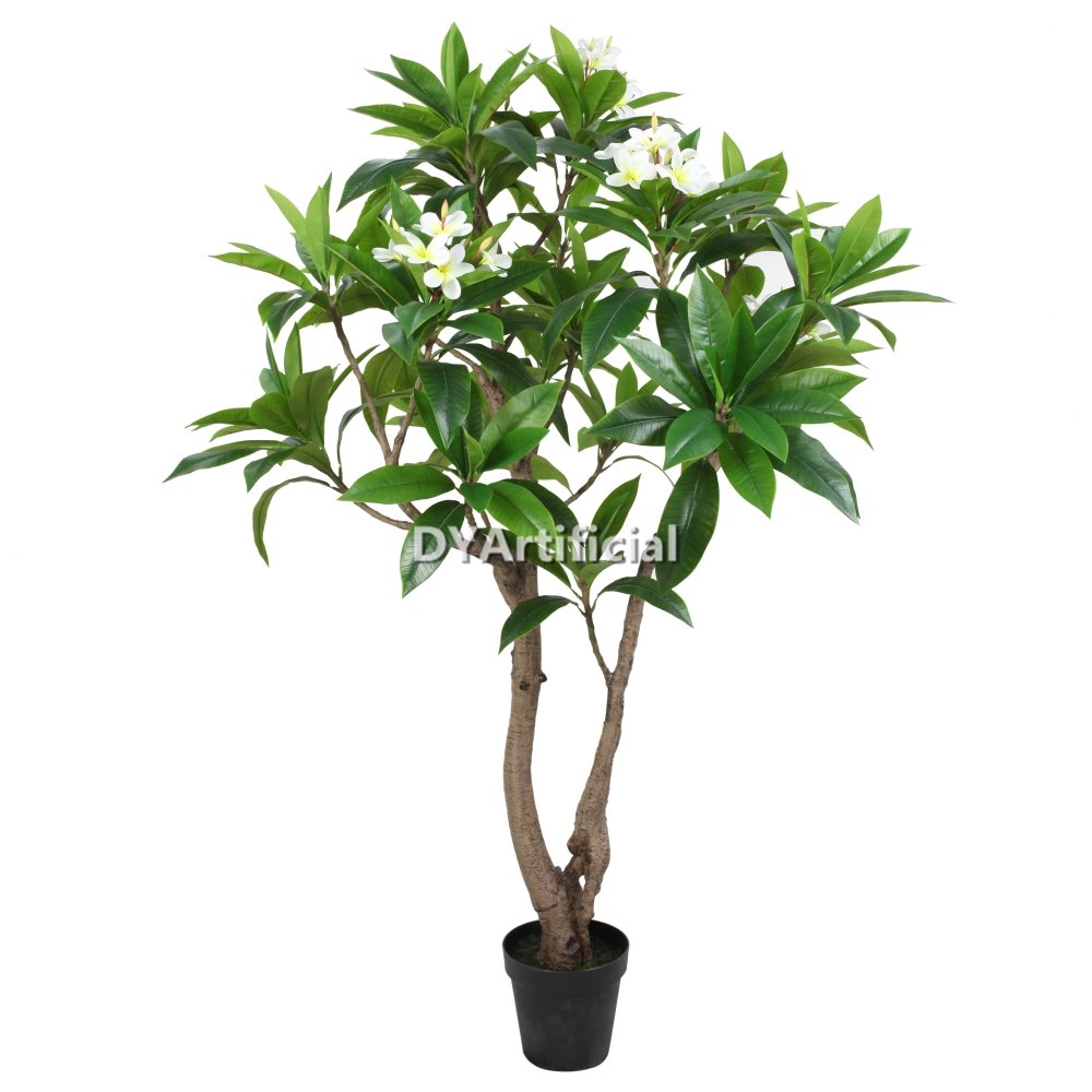 TCC-181 190CM Height Artificial Frangipani Tree White Flowers Indoor