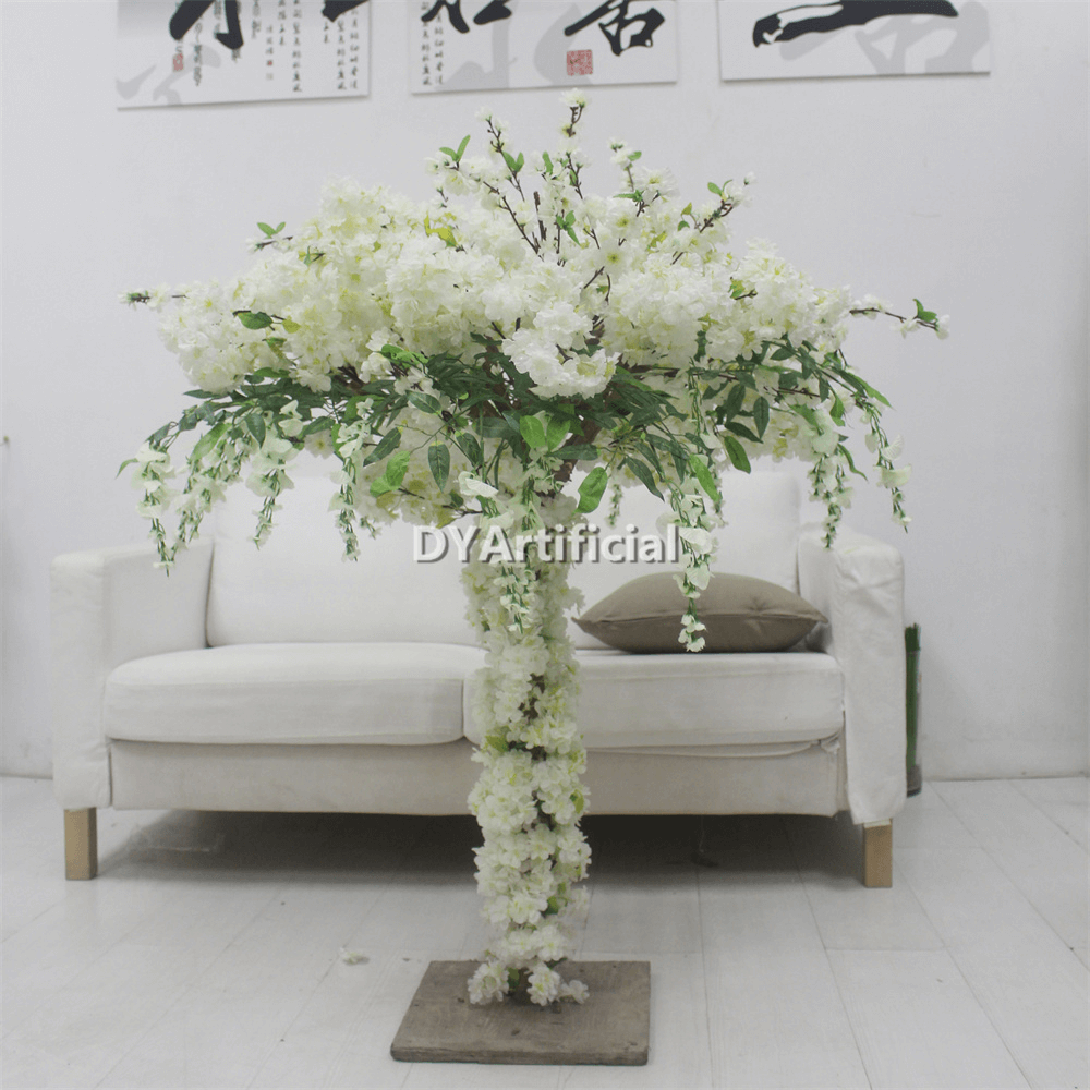 artificial flower backdrop & artificial trees for wedding (1)