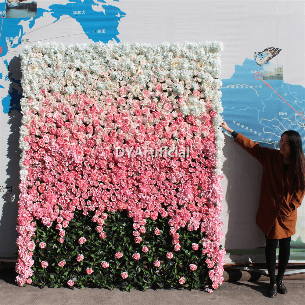 fake wedding flower wall