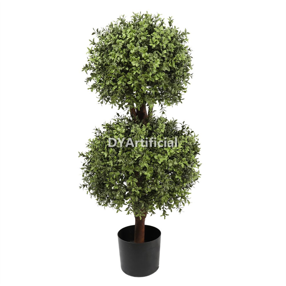 tkcz 10 1 90cm height artificial buxus double ball tree outdoor uv protected 1