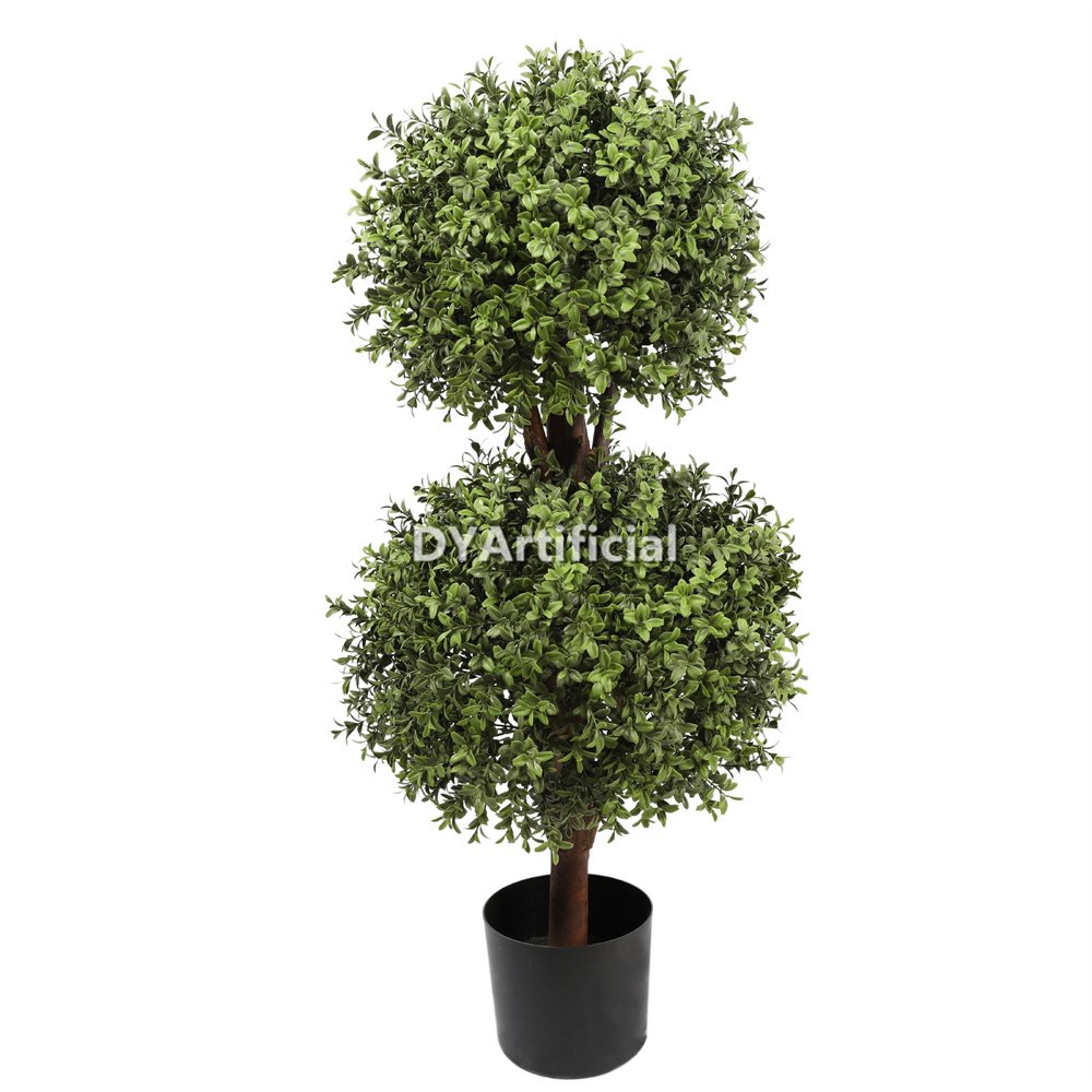 tkcz 10 1 90cm height artificial buxus double ball tree outdoor uv protected 3