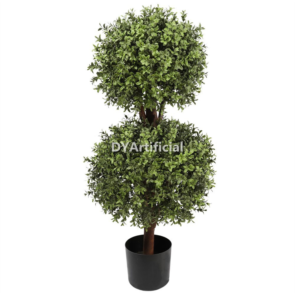 tkcz 10 1 90cm height artificial buxus double ball tree outdoor uv protected