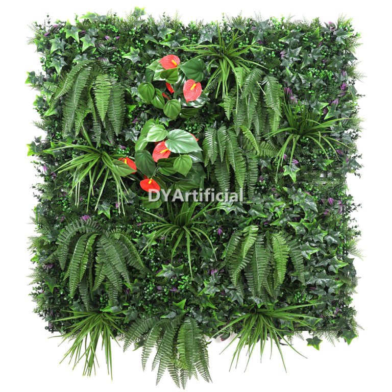 Spring Color Lush Vertical Garden Wall Panel with Anthurium - DYArtificial