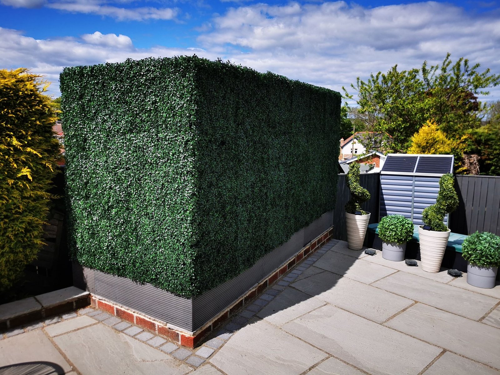 outdoor artificial green wall