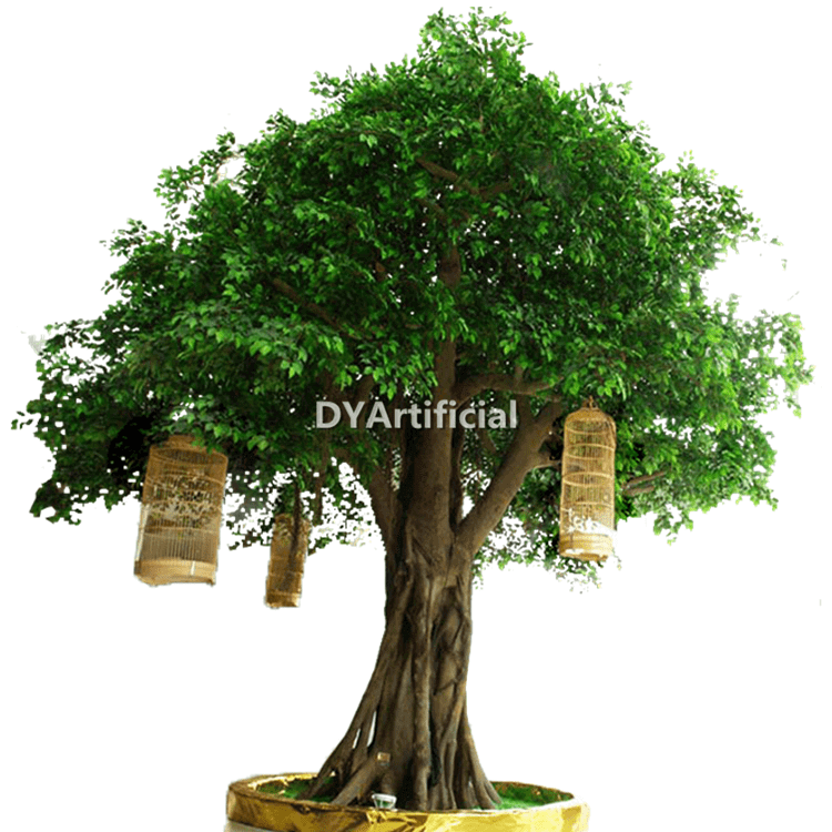 customized artificial large ficus tree with galvanized pipe fiberglass trunk