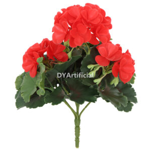 Artificial Geranium Plants 25CM Outdoor UV Protected in Red