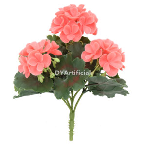 Artificial Geranium Plants 25CM Outdoor UV Protected in Cream Pink