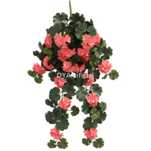 Artificial Geranium Hanging Plants 75CM Length Pink UV