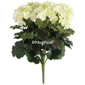 Artificial Geranium Plants 40CM Outdoor UV Protected in White