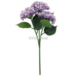 Artificial Hydrangea Flower Purple White 50CM Length UV