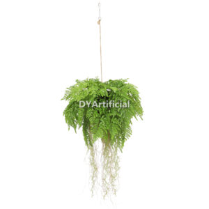 45cm Diameter Artificial Fern Hanging Ball Indoor Deco with Roots