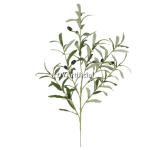 Artificial Olive Tree Foliage 54CM Double Green 85 Leaves 6 Fruits