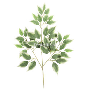 White Green Ficus Tree Leaf 60CM Length Fire Retardant