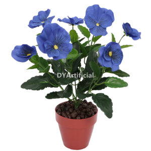 38CM Artificial Pansy Bonsai Indoor Purple