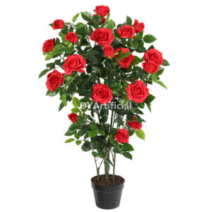Artificial Rose Plant 125CM Indoor Red