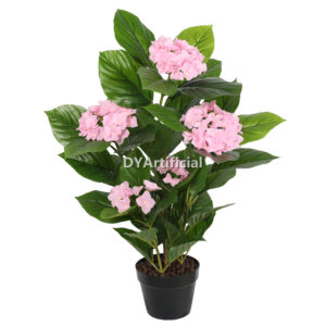 Premium Artificial Hydrangea Plants Cyan Pink 80CM Indoor