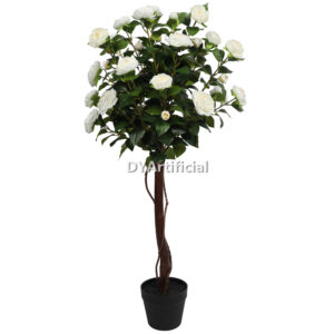 120CM Artificial Camellia Tree White