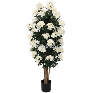 143CM Height White Color Real Wooden Trunk Artificial Azalea Tree