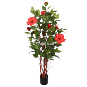 133CM Height Red Color Artificial Hibiscus Plants
