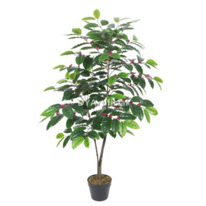 130CM Height Artificial Coffee Tree with Fruits Indoor