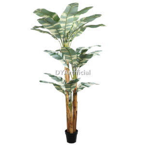 210CM Artificial Banana Tree White Green Leaves Indoor