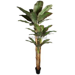 280CM Artificial Banana Red White Green Leaves Indoor