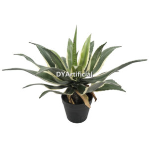 Artificial Agave Attenuata Salm Dyck Plants White Green 45CM Height Indoor