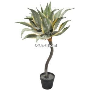 Artificial Agave Potatorum Kishoukan Plants 85CM Height Yellow Green Indoor