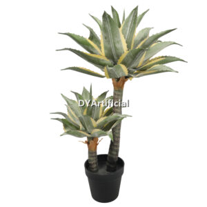 Artificial Agave Potatorum Kishoukan Plants 85CM Height Yellow Green Indoor