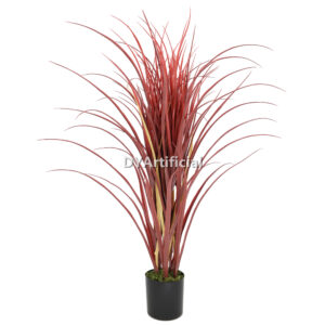 Potted Artificial Reed Grass Deluxe 100CM Dark Burgundy UV Protected